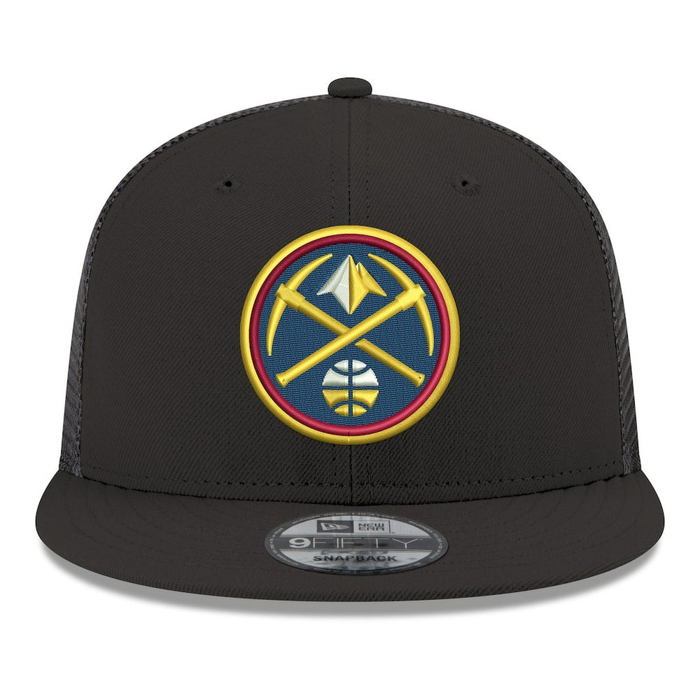 New Era Denver Nuggets Core Logo Meshback 9FIFTY Snapback Hat Black