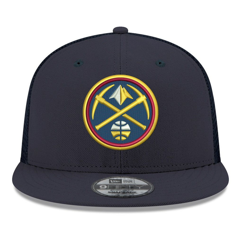 New Era Denver Nuggets Core Logo Meshback 9FIFTY Snapback Hat Navy