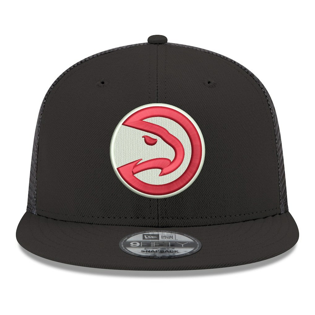 New Era Atlanta Hawks Core Logo Meshback 9FIFTY Snapback Hat Black