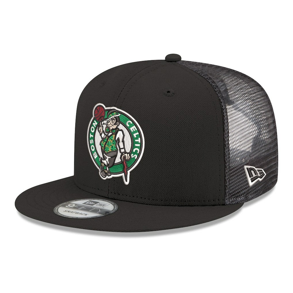 New Era Boston Celtics Core Logo Meshback 9FIFTY Snapback Hat Black