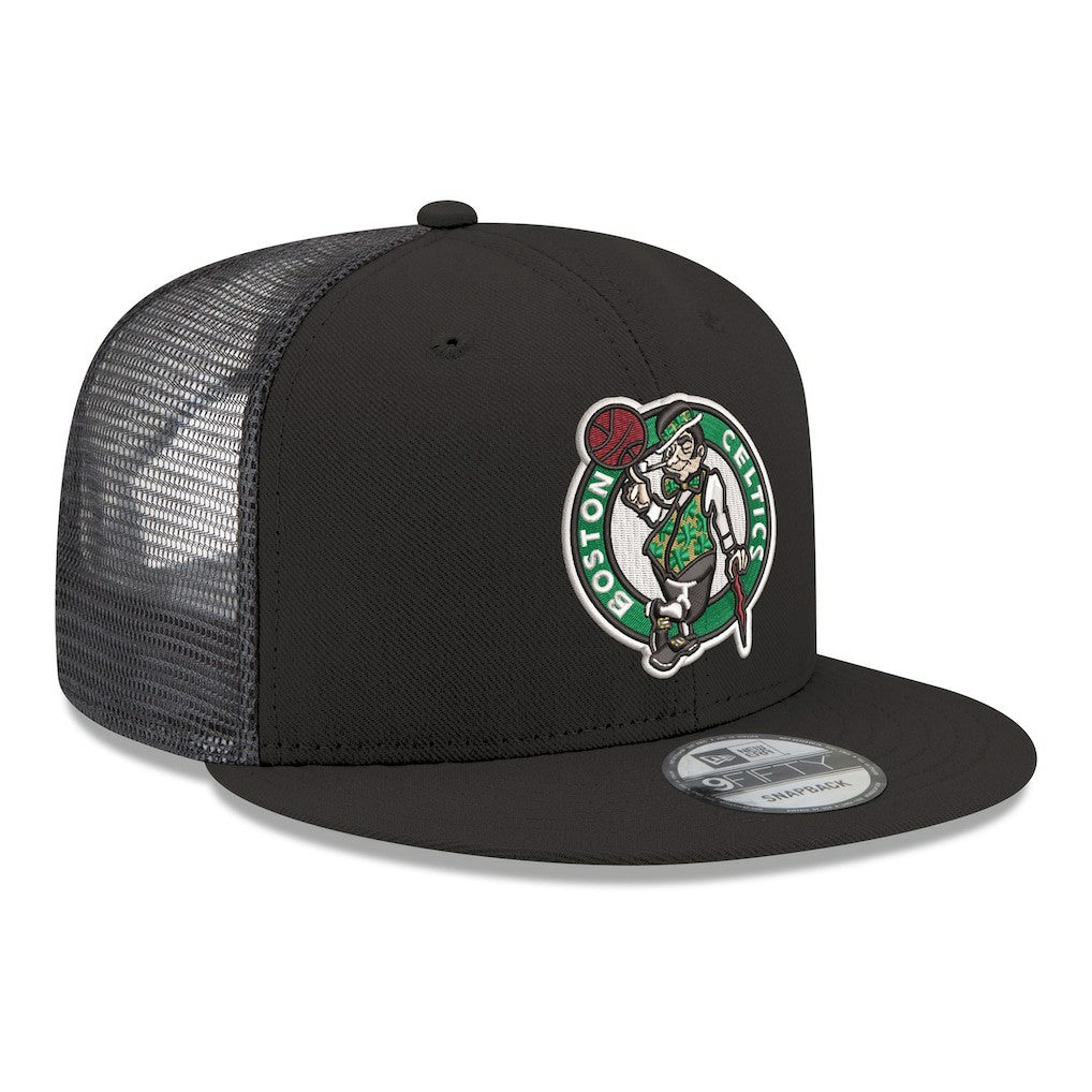 New Era Boston Celtics Core Logo Meshback 9FIFTY Snapback Hat Black
