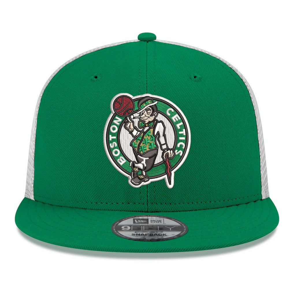 New Era Boston Celtics Core Logo Meshback 9FIFTY Snapback Hat Kelly Green