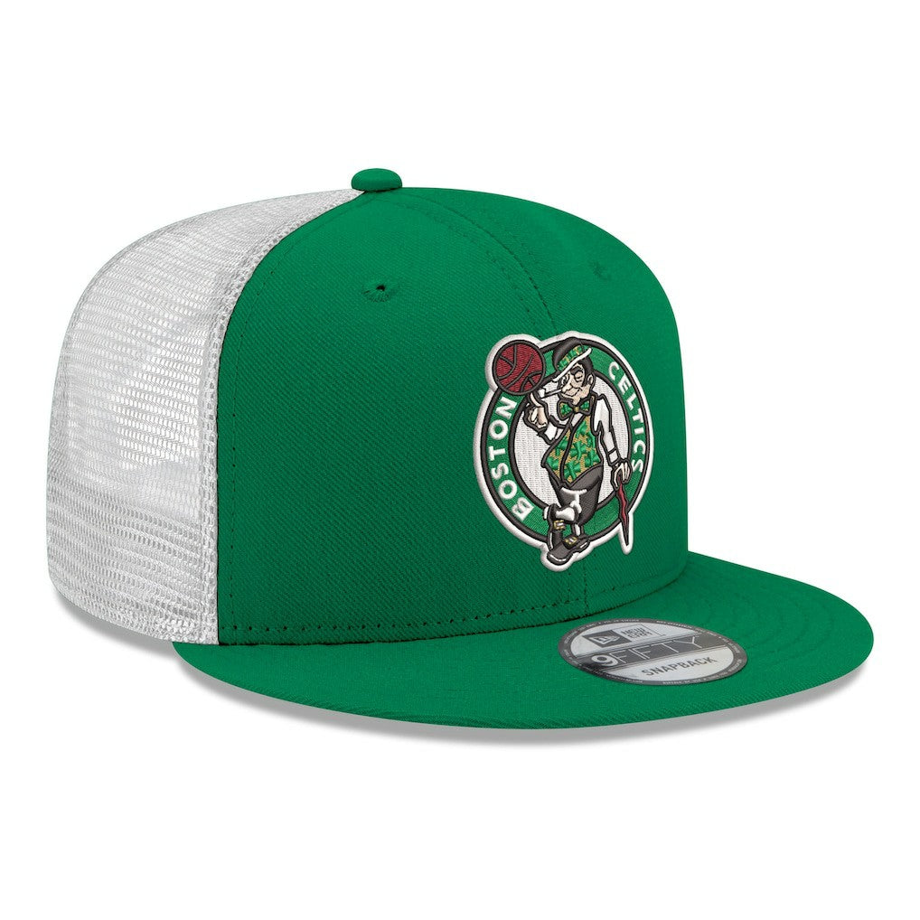New Era Boston Celtics Core Logo Meshback 9FIFTY Snapback Hat Kelly Green