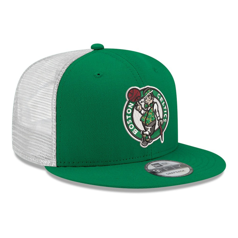 New Era Boston Celtics Core Logo Meshback 9FIFTY Snapback Hat Kelly Green