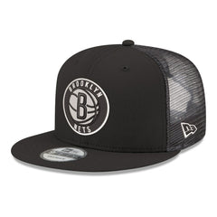 New Era Brooklyn Nets Core Logo Meshback 9FIFTY Snapback Hat Black