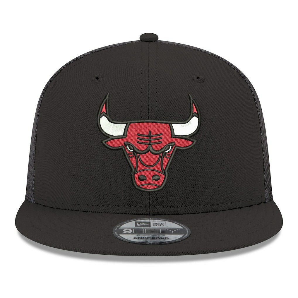 New Era Chicago Bulls Core Logo Meshback 9FIFTY Snapback Hat Black