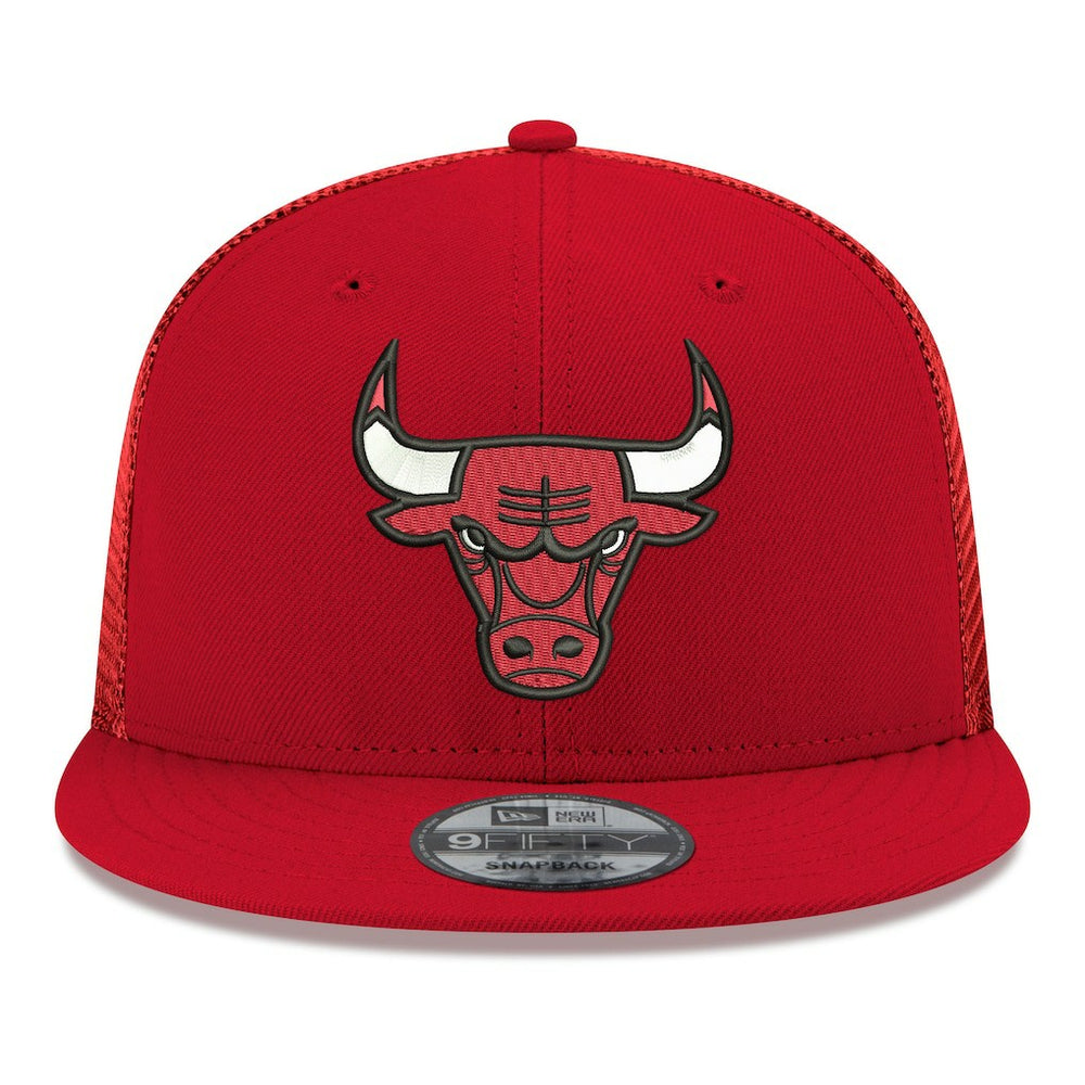 New Era Chicago Bulls Core Logo Meshback 9FIFTY Snapback Hat Red