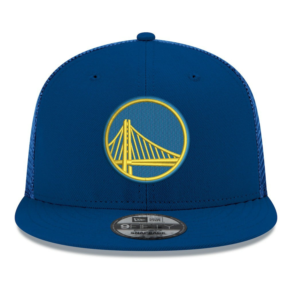 New Era Golden State Warriors Core Logo Meshback 9FIFTY Snapback Hat Royal