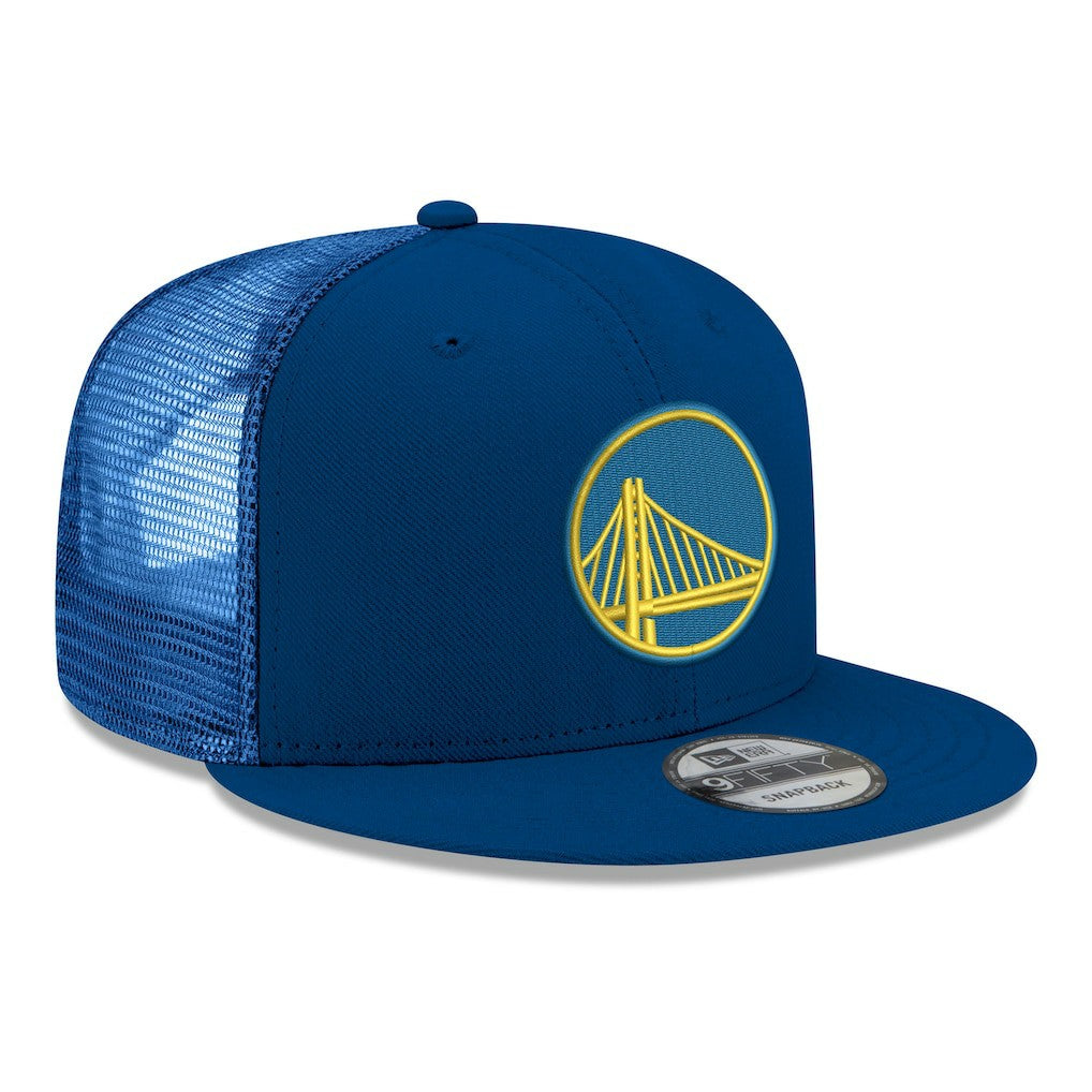 New Era Golden State Warriors Core Logo Meshback 9FIFTY Snapback Hat Royal