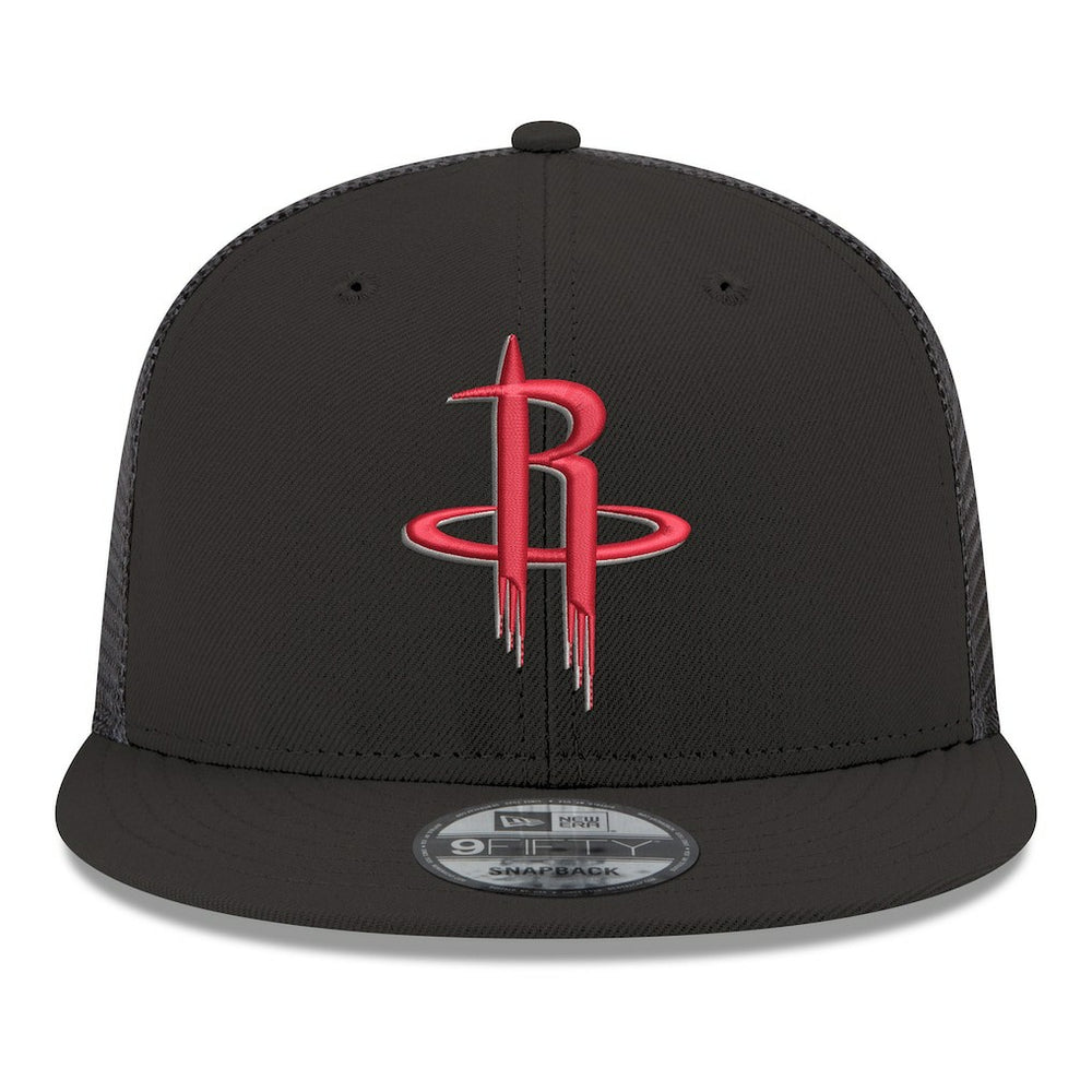 New Era Houston Rockets Core Logo Meshback 9FIFTY Snapback Hat Black