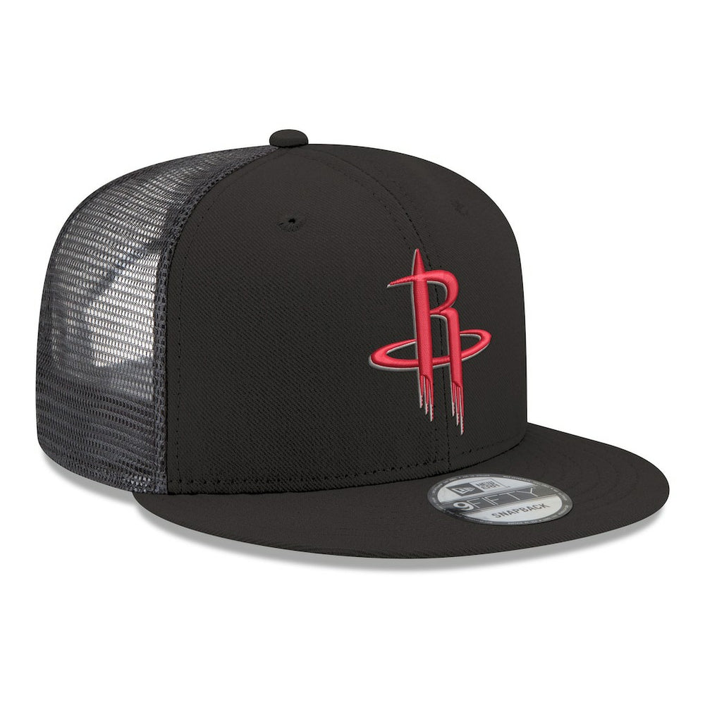 New Era Houston Rockets Core Logo Meshback 9FIFTY Snapback Hat Black