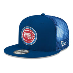 New Era Detroit Pistons Core Logo Meshback 9FIFTY Snapback Hat Blue