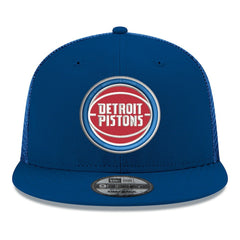 New Era Detroit Pistons Core Logo Meshback 9FIFTY Snapback Hat Blue