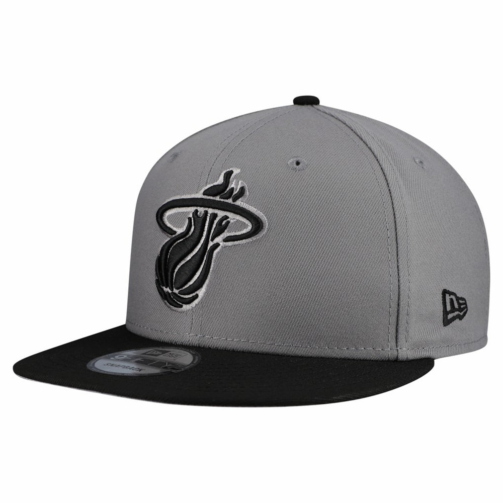 New Era Miami Heat Core Logo Storm Gray Two-Tone 9FIFTY Snapback Hat Gray