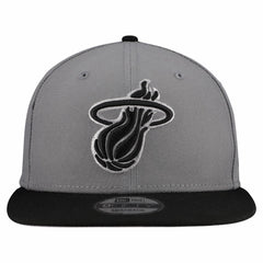 New Era Miami Heat Core Logo Storm Gray Two-Tone 9FIFTY Snapback Hat Gray