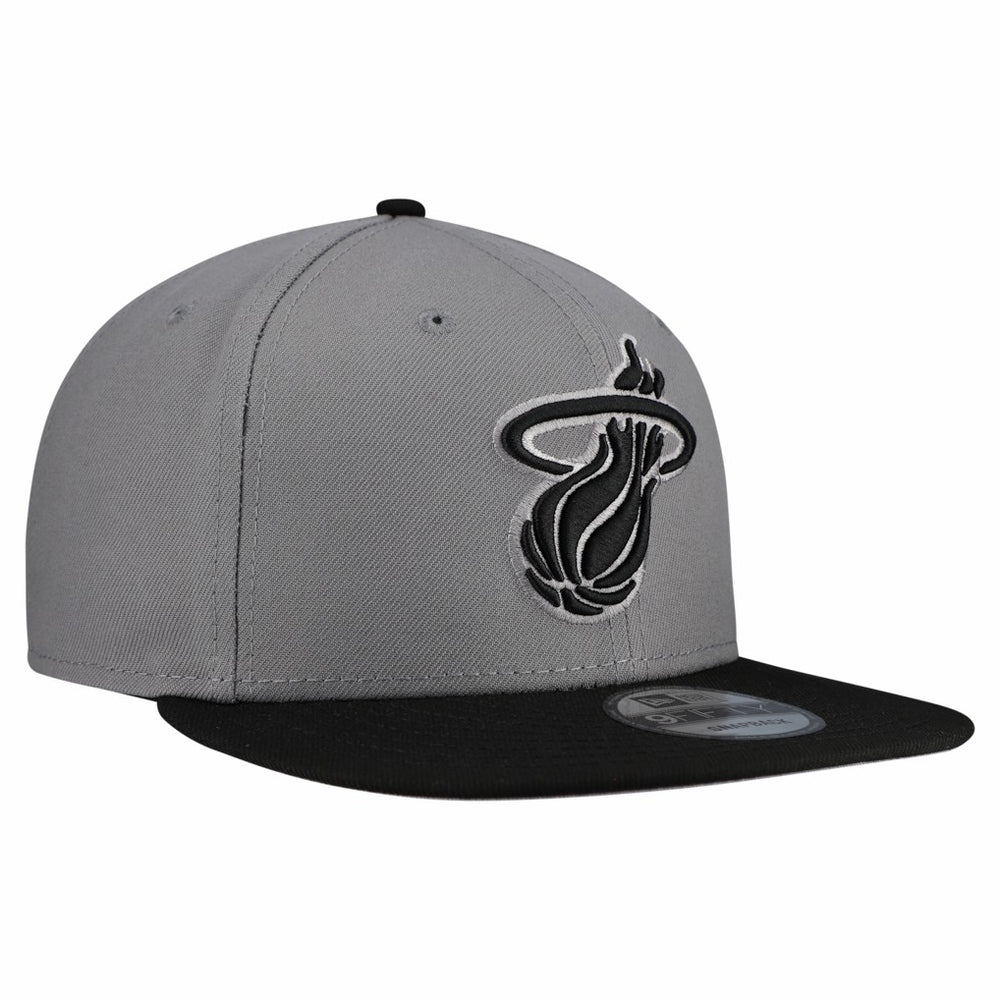 New Era Miami Heat Core Logo Storm Gray Two-Tone 9FIFTY Snapback Hat Gray