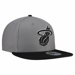 New Era Miami Heat Core Logo Storm Gray Two-Tone 9FIFTY Snapback Hat Gray