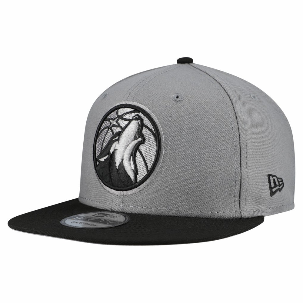 New Era Minnesota Timberwolves Core Logo Storm Gray Two-Tone 9FIFTY Snapback Hat Gray