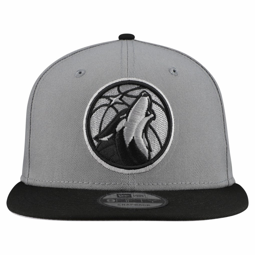 New Era Minnesota Timberwolves Core Logo Storm Gray Two-Tone 9FIFTY Snapback Hat Gray