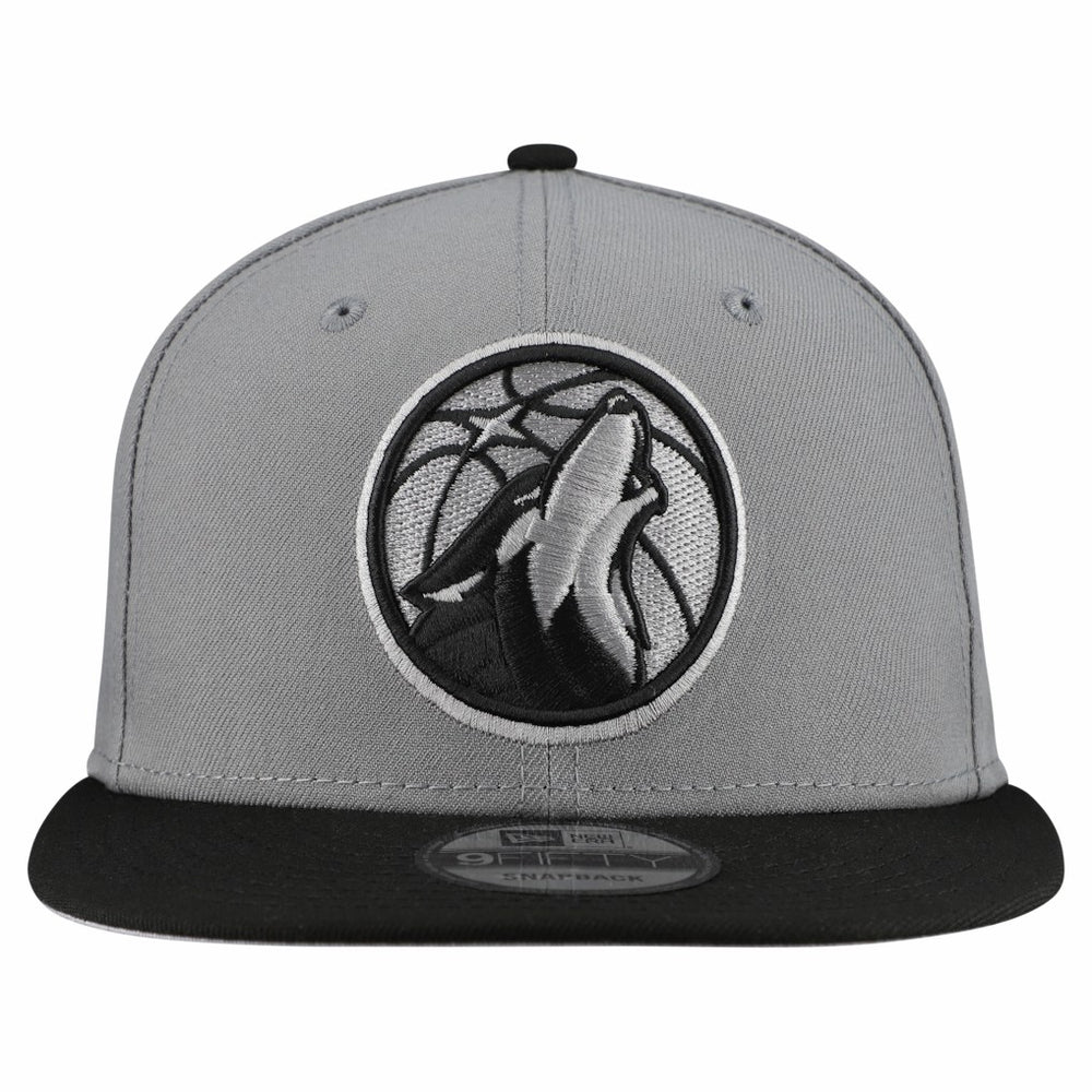 New Era Minnesota Timberwolves Core Logo Storm Gray Two-Tone 9FIFTY Snapback Hat Gray