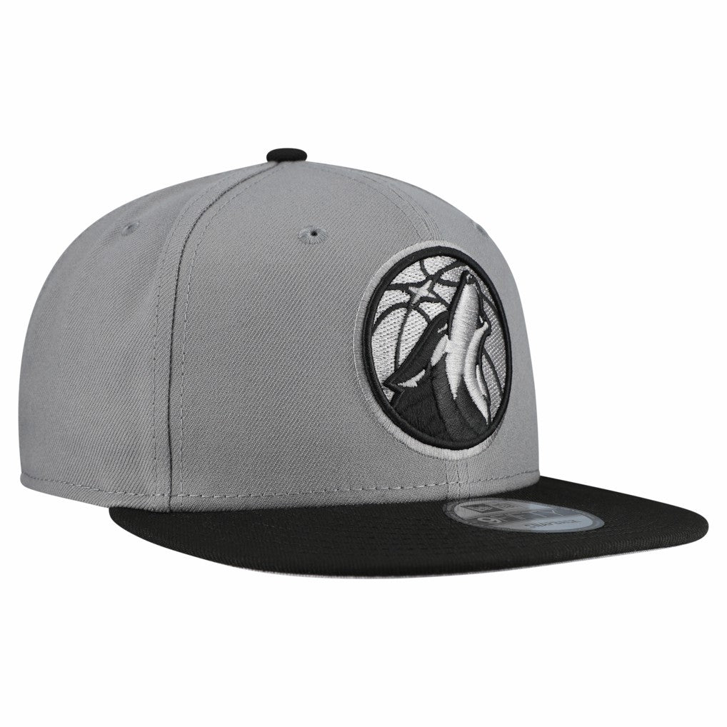 New Era Minnesota Timberwolves Core Logo Storm Gray Two-Tone 9FIFTY Snapback Hat Gray