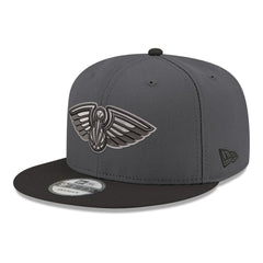 New Era New Orleans Pelicans Logo 2-Tone 9FIFTY Snapback Hat Gray/Black