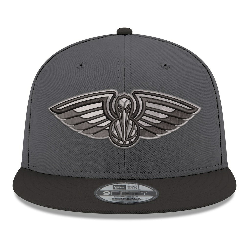 New Era New Orleans Pelicans Logo 2-Tone 9FIFTY Snapback Hat Gray/Black