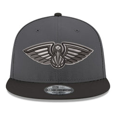 New Era New Orleans Pelicans Logo 2-Tone 9FIFTY Snapback Hat Gray/Black