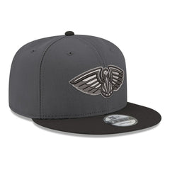 New Era New Orleans Pelicans Logo 2-Tone 9FIFTY Snapback Hat Gray/Black