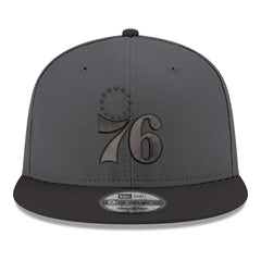 New Era Philadelphia 76ers Logo 2-Tone 9FIFTY Snapback Hat Gray/Black
