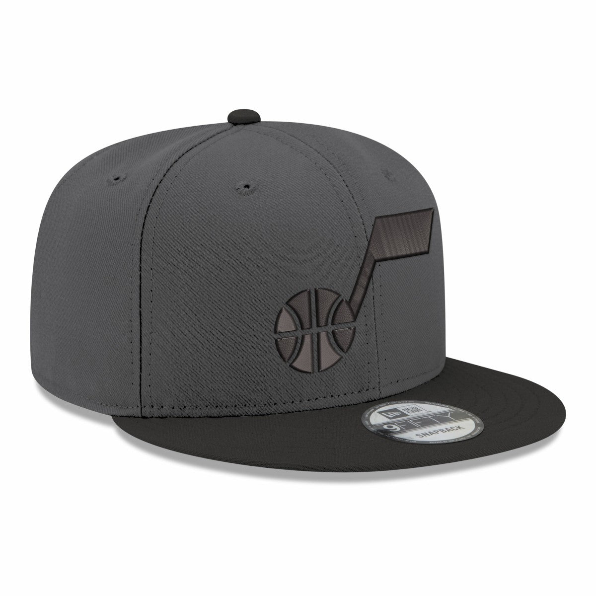 New Era Utah Jazz Logo 2-Tone 9FIFTY Snapback Hat Gray/Black