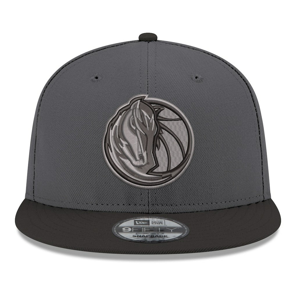 New Era Dallas Mavericks Logo 2-Tone 9FIFTY Snapback Hat Gray/Black