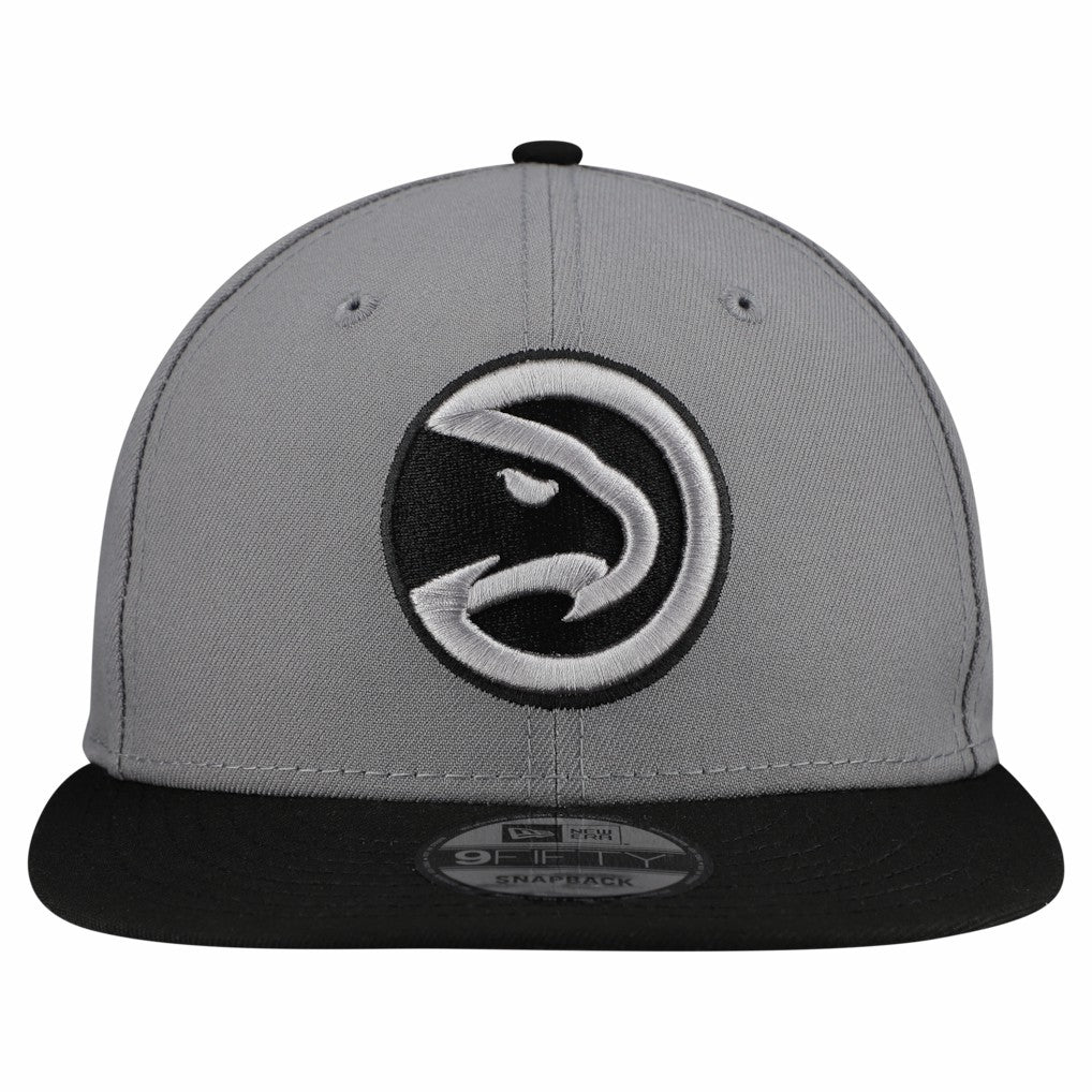 New Era Atlanta Hawks Core Logo Storm Gray Two-Tone 9FIFTY Snapback Hat Gray