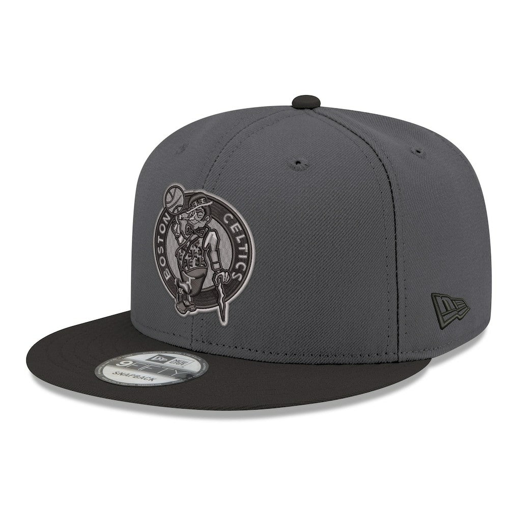 New Era Boston Celtics Logo 2-Tone 9FIFTY Snapback Hat Gray/Black