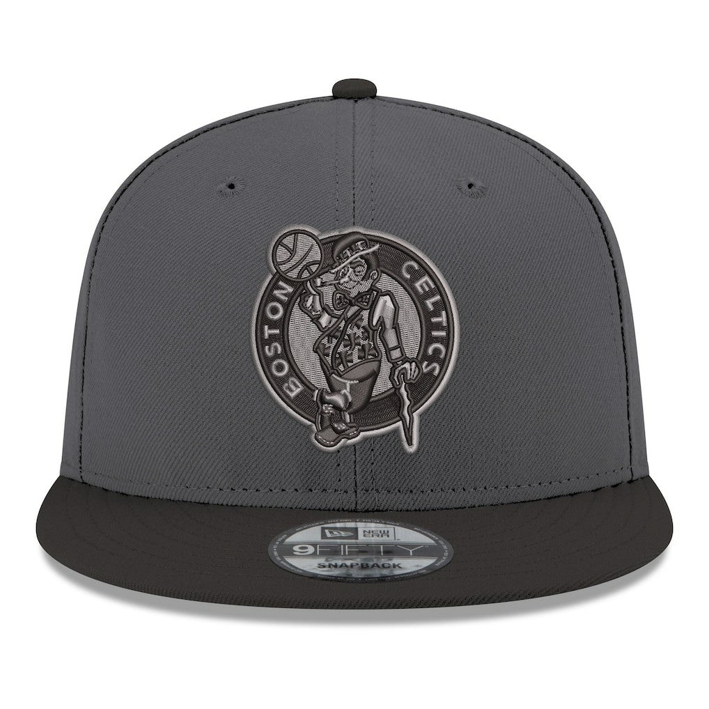 New Era Boston Celtics Logo 2-Tone 9FIFTY Snapback Hat Gray/Black