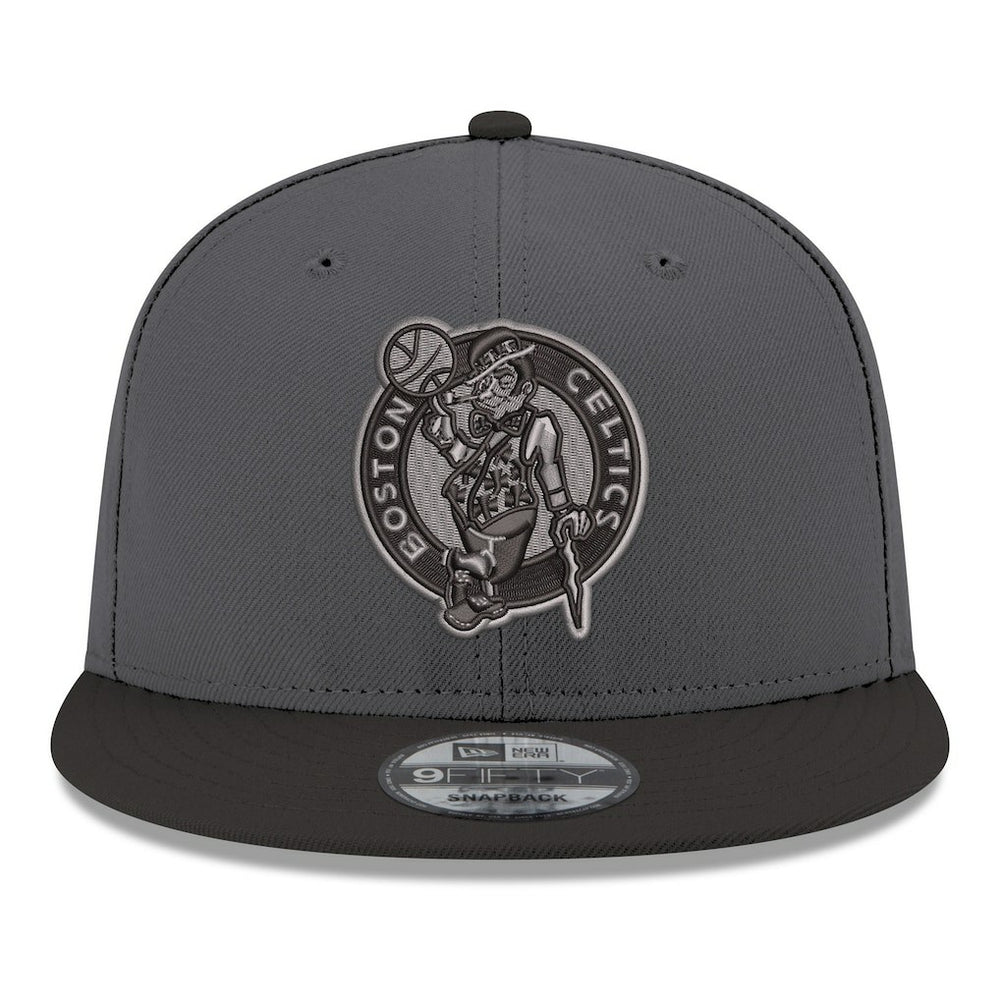 New Era Boston Celtics Logo 2-Tone 9FIFTY Snapback Hat Gray/Black