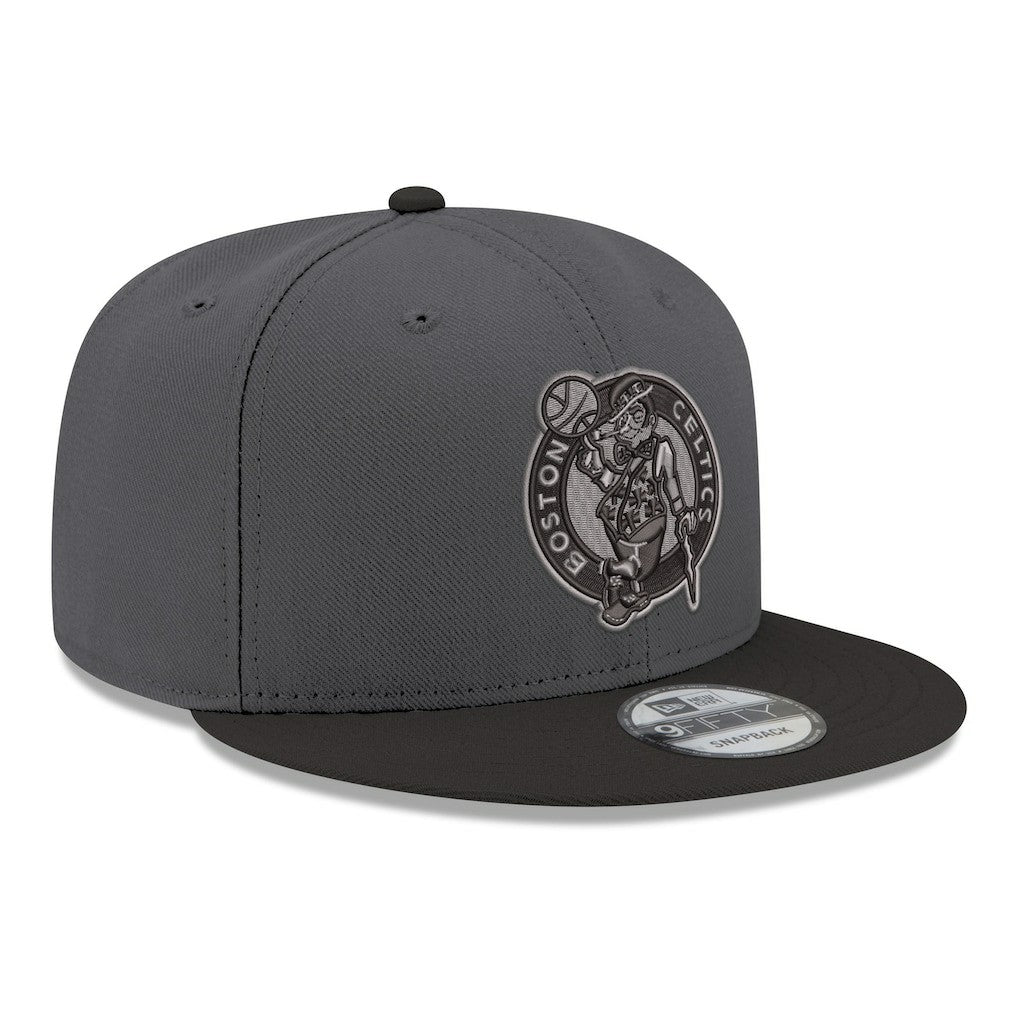 New Era Boston Celtics Logo 2-Tone 9FIFTY Snapback Hat Gray/Black
