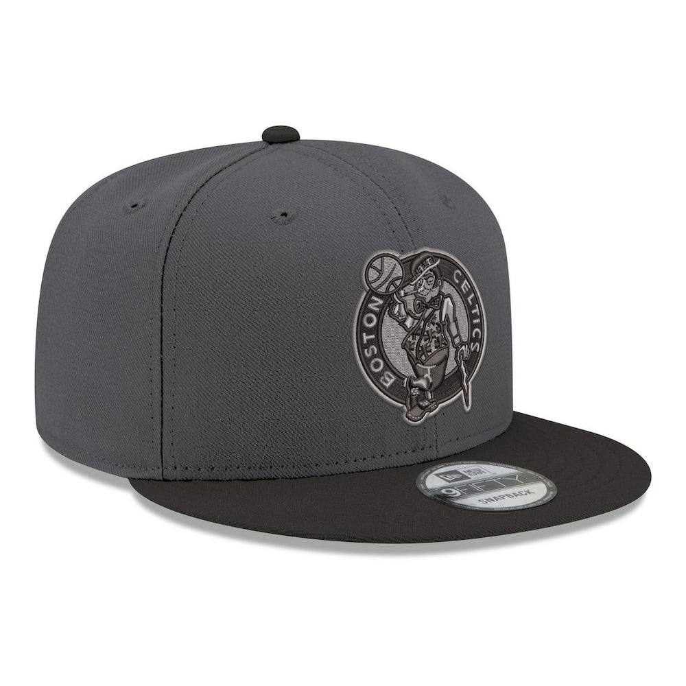 New Era Boston Celtics Logo 2-Tone 9FIFTY Snapback Hat Gray/Black
