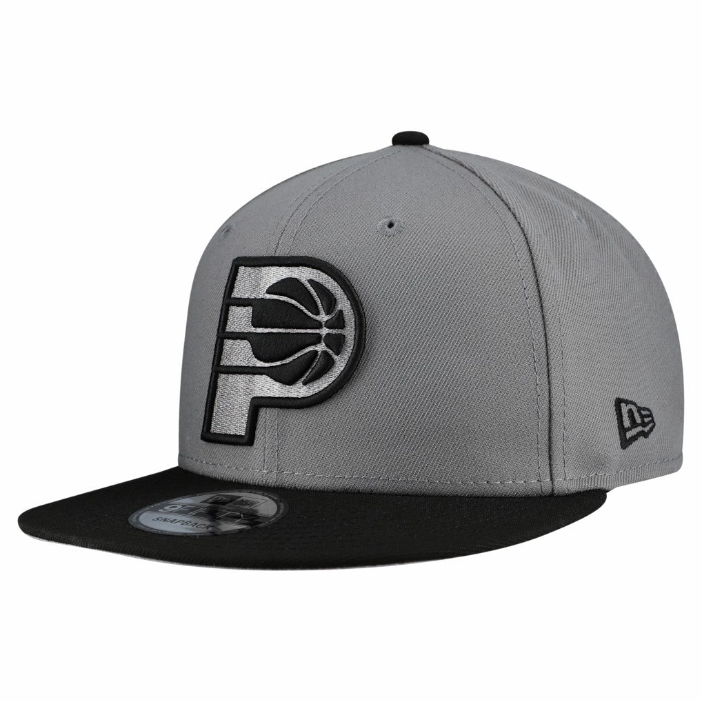 New Era Indiana Pacers Core Logo Storm Gray Two-Tone 9FIFTY Snapback Hat Gray