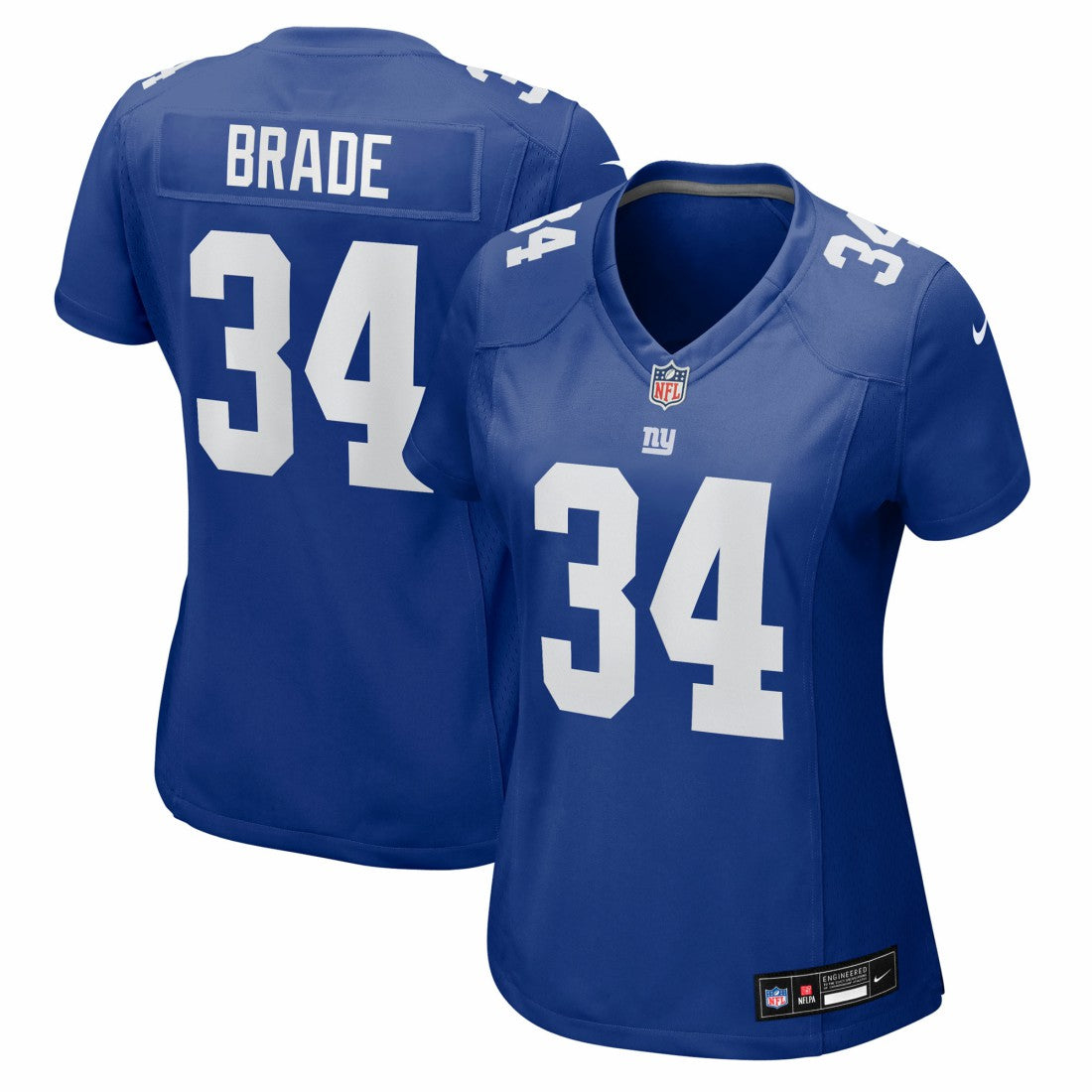 Beau Brade New York Giants Women's Team Game Jersey - Royal - Nike