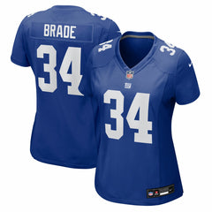 Beau Brade New York Giants Women's Team Game Jersey - Royal - Nike