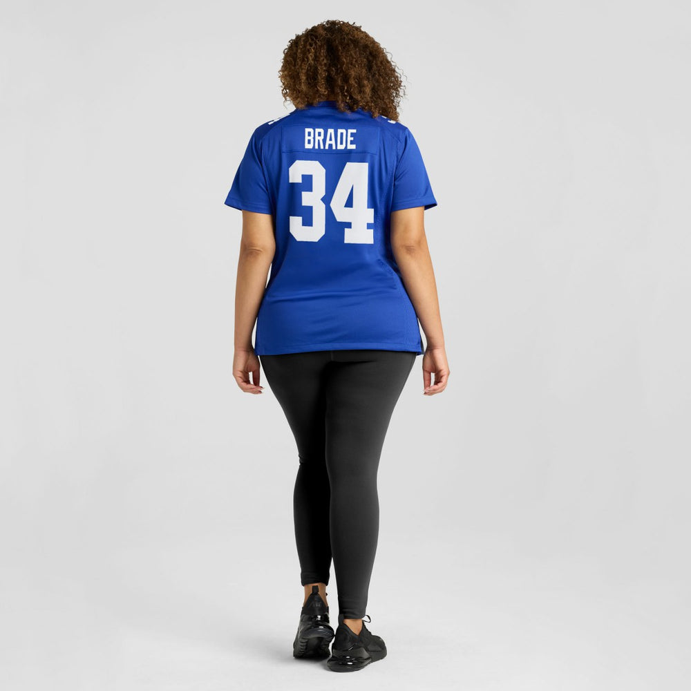 Beau Brade New York Giants Women's Team Game Jersey - Royal - Nike
