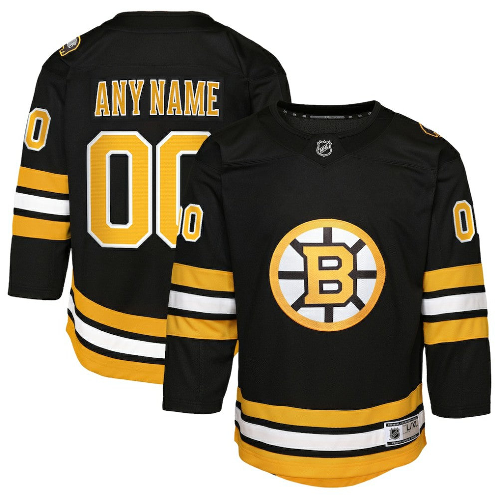 Boston Bruins Youth Home Custom Premier Jersey - Black | NHL Lifestyle
