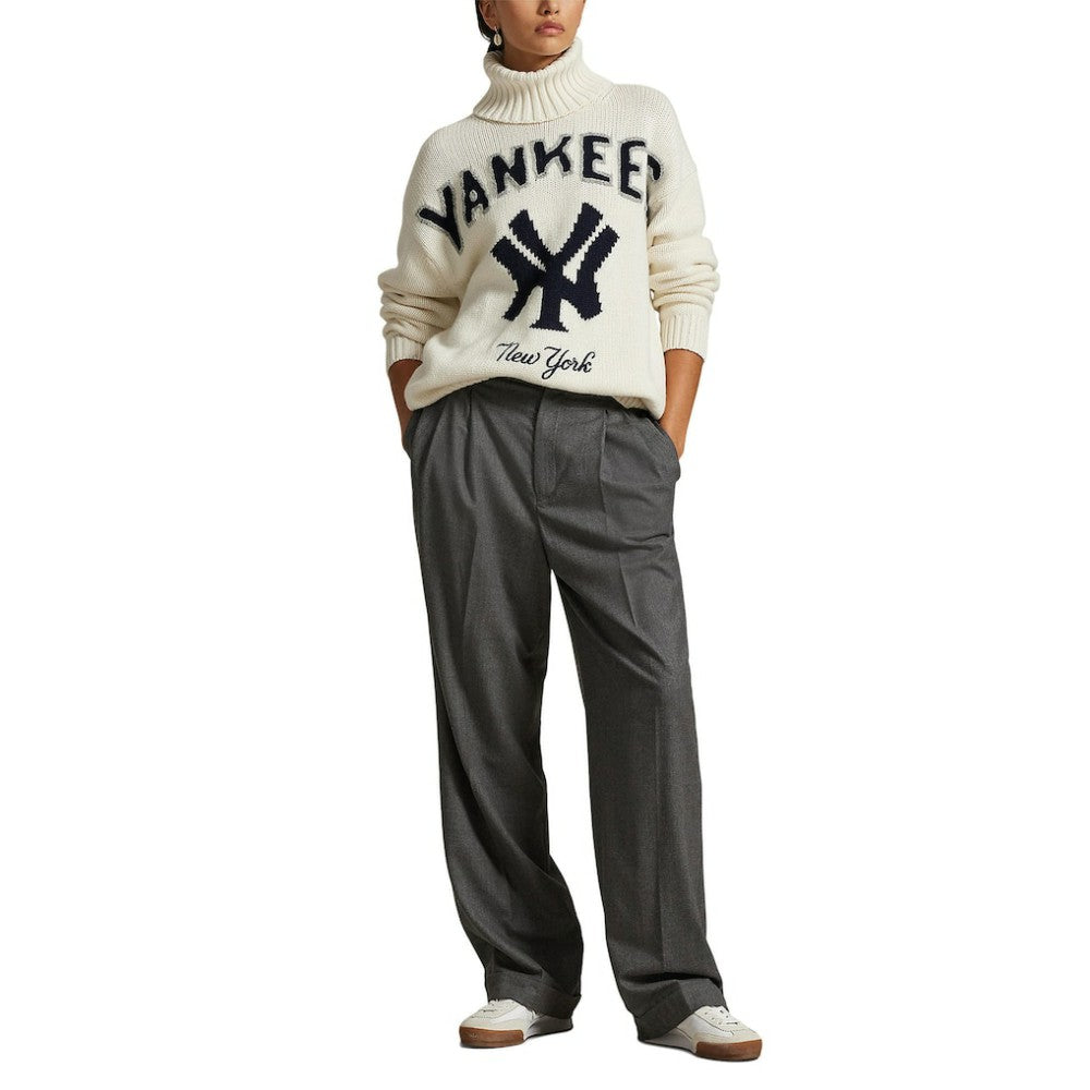 Yankees Polo Ralph Lauren Women's Wool-Blend Turtleneck Sweater for sale