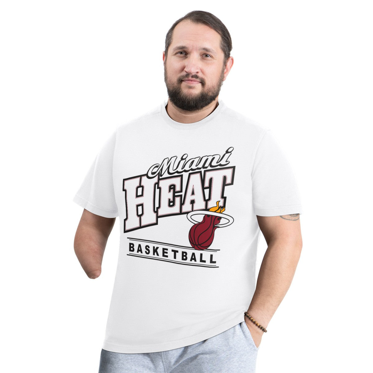 Miami Heat G-III Sports by Carl Banks Adaptive Headliner T-Shirt White