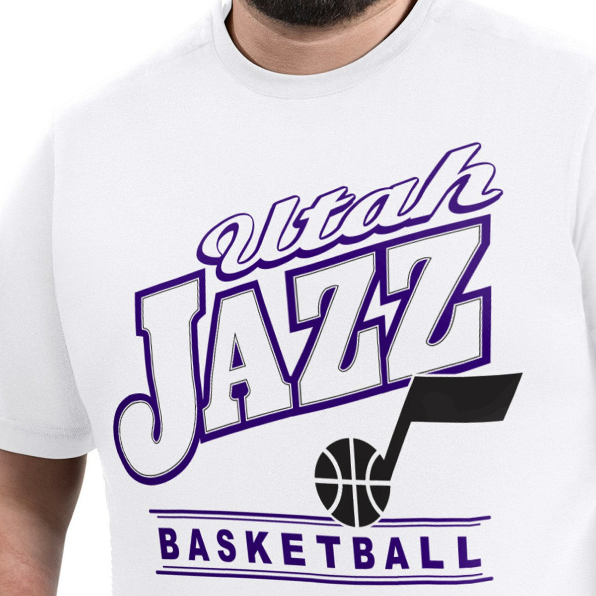 Utah Jazz G-III Sports by Carl Banks Adaptive Headliner T-Shirt White