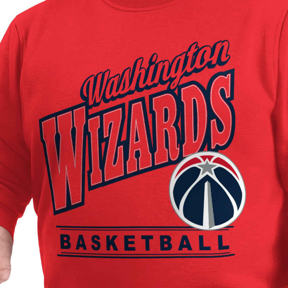 Washington Wizards G-III Sports by Carl Banks Adaptive Headliner Fleece Crewneck Sweatshirt Red