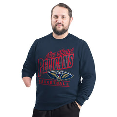 New Orleans Pelicans G-III Sports by Carl Banks Adaptive Headliner Fleece Crewneck Sweatshirt Navy