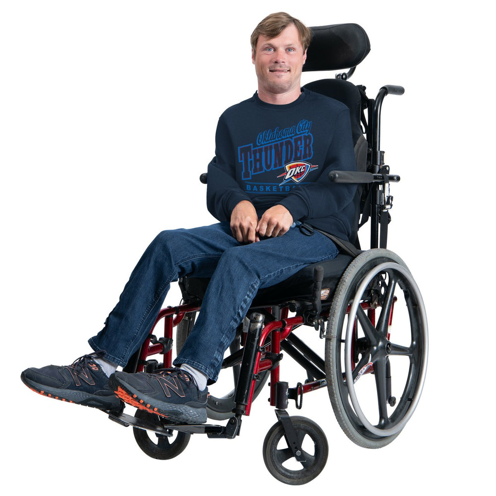 Oklahoma City Thunder G-III Sports by Carl Banks Adaptive Headliner Fleece Crewneck Sweatshirt Navy
