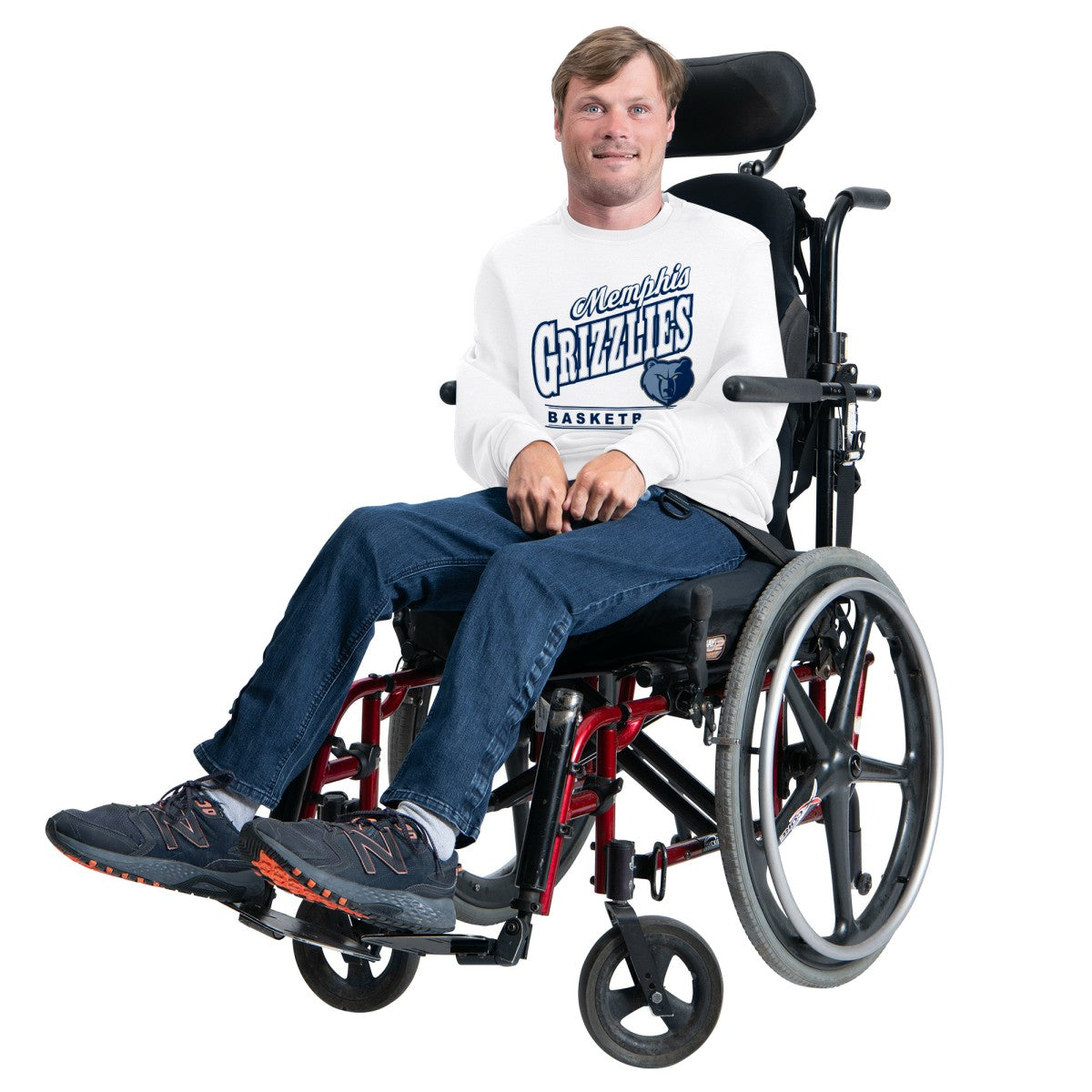 Memphis Grizzlies G-III Sports by Carl Banks Adaptive Headliner Fleece Crewneck Sweatshirt White